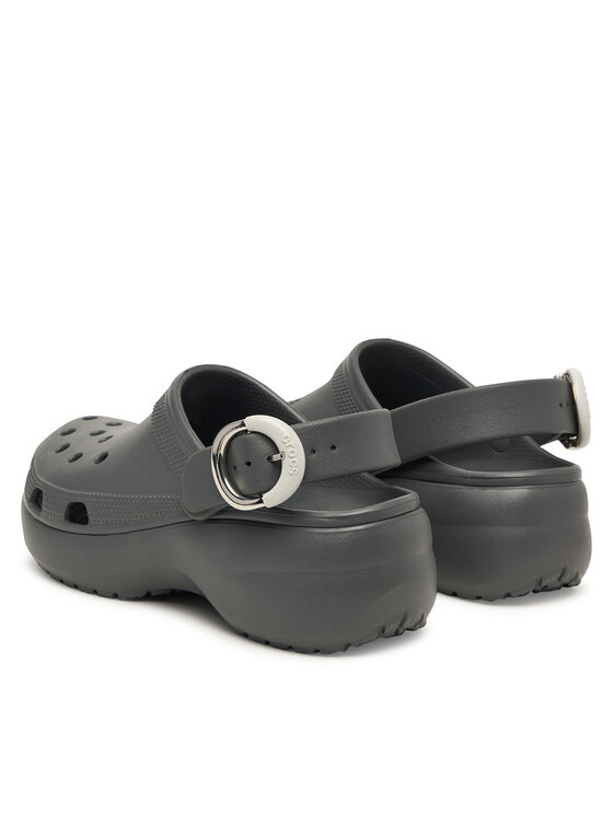 Crocs Шльопанці Crocs Classic Platform Buckle Clog 213230 Сірий
