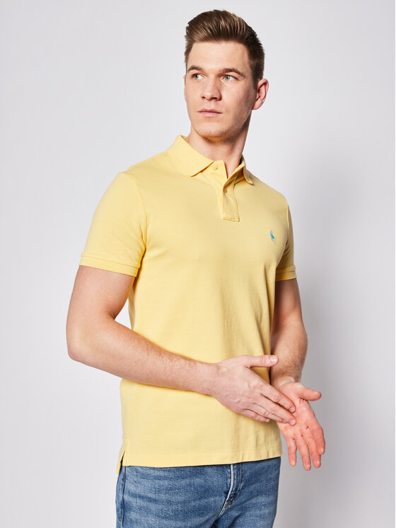 Polo Ralph Lauren Polo Ralph Lauren Polo majica Core Replen 710782592 Rumena Custom Slim Fit