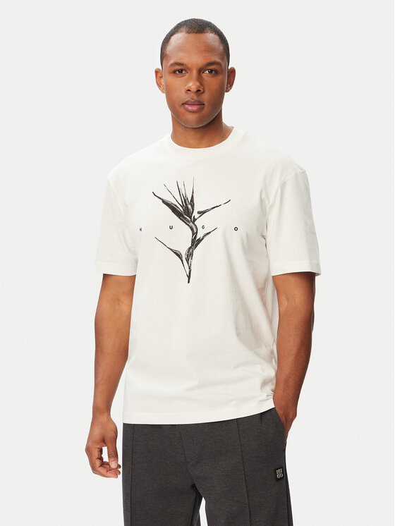 HUGO HUGO Camiseta Darise 50563436 Blanco Relaxed Fit