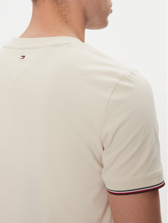 Tommy Hilfiger Tommy Hilfiger T-shirt Logo MW0MW32584 Bež Regular Fit