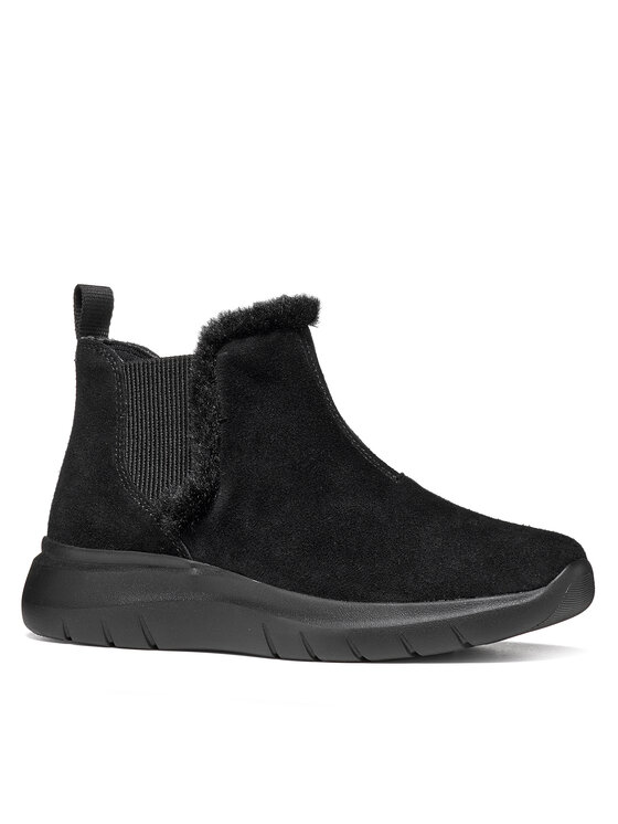 Geox Kotníková obuv s elastickým prvkem Geox D Plummery D66YNB 22 C9999 Černá