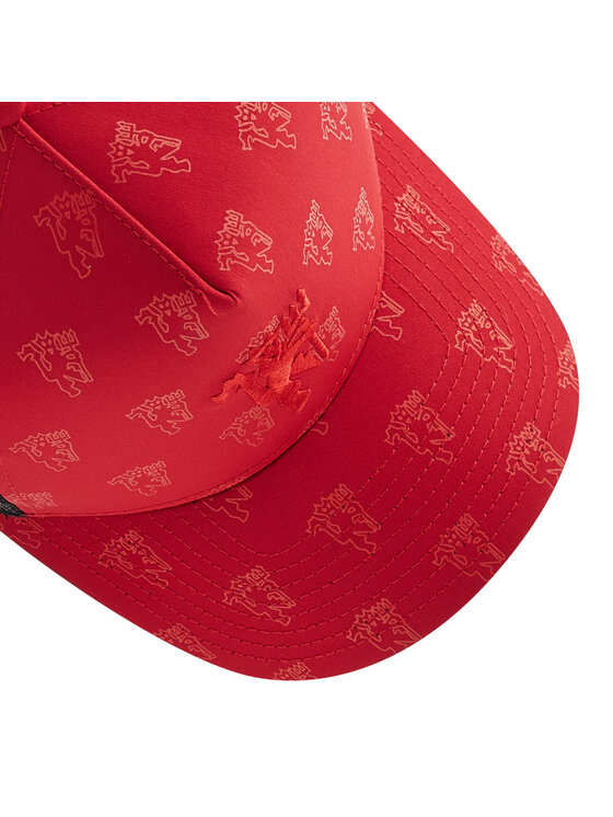 New Era Czapka z daszkiem New Era Manchester United All Over Print A-Frame Trucker 60221463 Czerwony