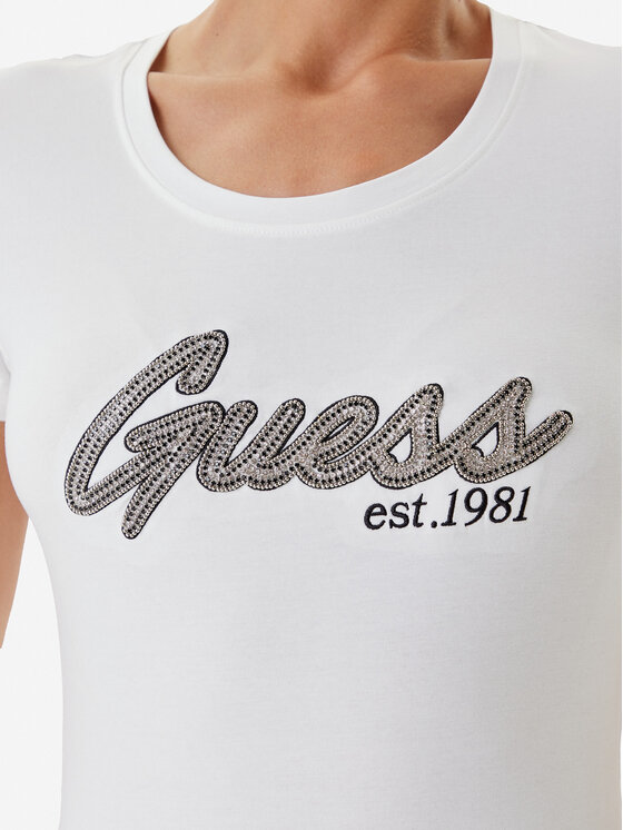 Guess Guess Camiseta W5YI16 J1314 Blanco Regular Fit