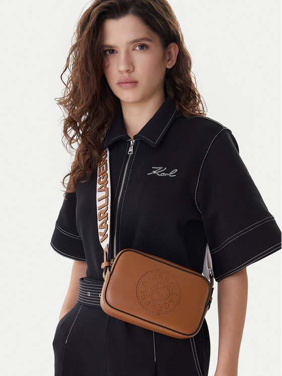 KARL LAGERFELD Ročna torba KARL LAGERFELD A3W30310 Rjava
