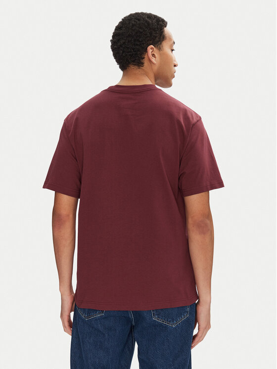 Vans Vans T-shirt Left Chest II VN000P1P Tamnocrvena Loose Fit