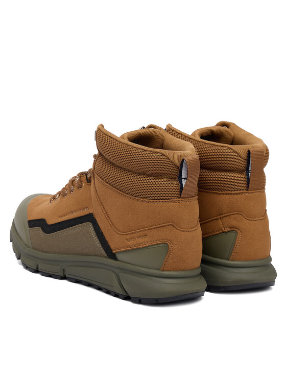 Tommy Hilfiger Gležnjarji Tommy Hilfiger Outdoor Runner Hi Wpm FM0FM05575 Rjava