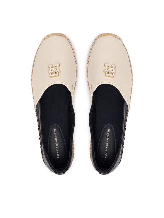 Tommy Hilfiger Espadrile Tommy Hilfiger Th Logo Leather Espadrille FW0FW09246 Pisana