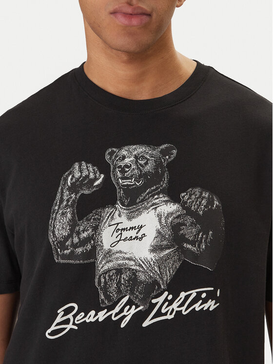 Tommy Jeans Tommy Jeans Camiseta Bear DM0DM22543 Negro Relaxed Fit