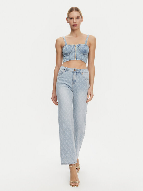 Gaudi Gaudi Топ 511BD46001 Голубий Slim Fit