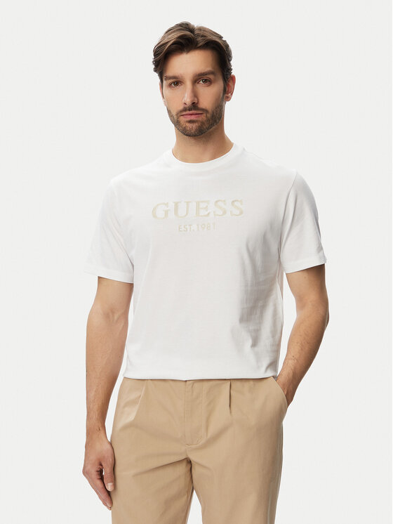 Guess Guess Футболка M6YI41 K4227 Білий Regular Fit