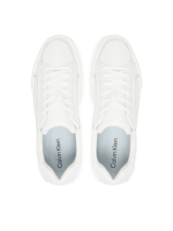Calvin Klein Sneakersy Calvin Klein Chunky Cupsole Lace Up Lth Pinch YM0YM01454 Biały