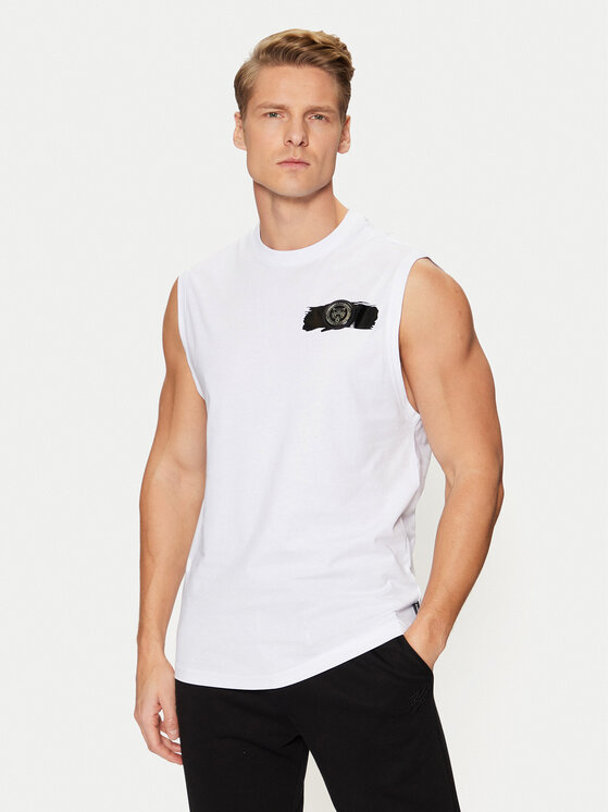 Plein Sport Plein Sport Trikó AADC MTK7158 SJY001N Fehér Regular Fit