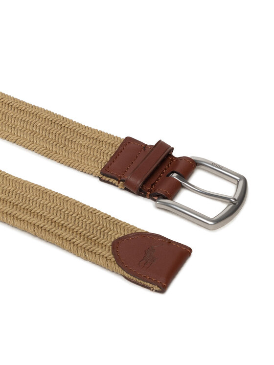 Polo Ralph Lauren Чоловічий ремінь Polo Ralph Lauren 35Mm Braid Stretch 405666041004 Коричневий