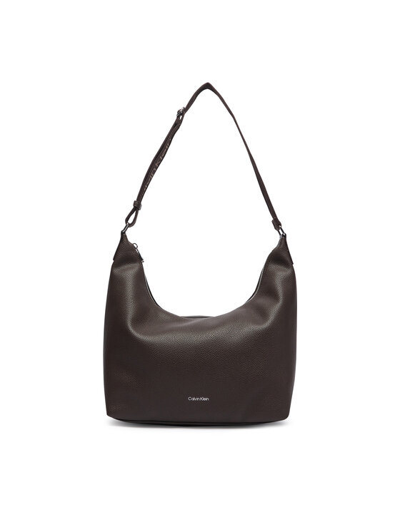Calvin Klein Torebka Calvin Klein Webbing Strap Md Shoulder Bag LV04F3891G Brązowy ciemny