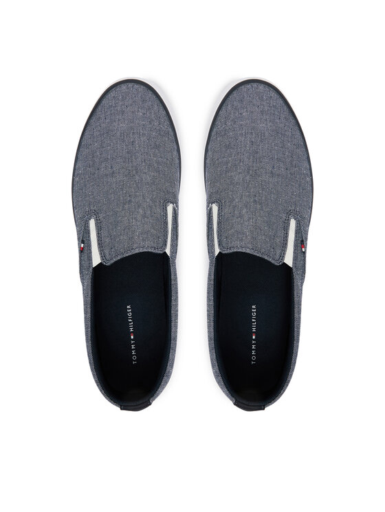 Tommy Hilfiger Гуменки Tommy Hilfiger Harlem Core Ii Slip On Chambray FM0FM05819 Син