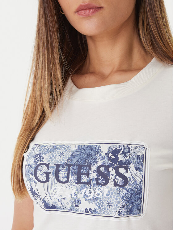 Guess Guess Футболка W6GP02 K2753 Écru Regular Fit