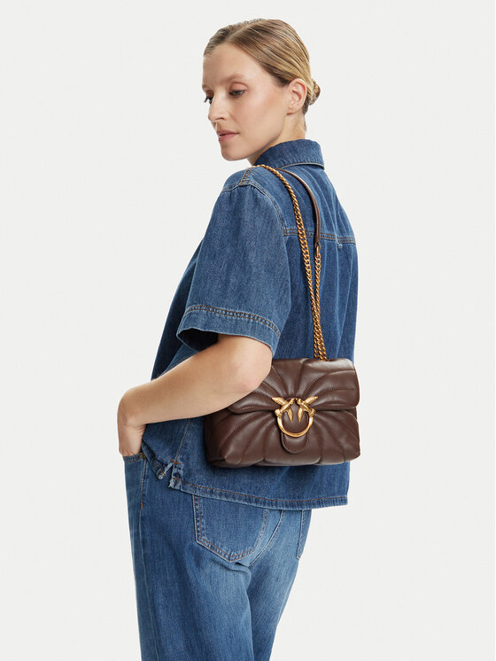 PINKO Soma PINKO Love Puff Mini Cl AI 24-25 PLTT 100039 A1EX Brūns