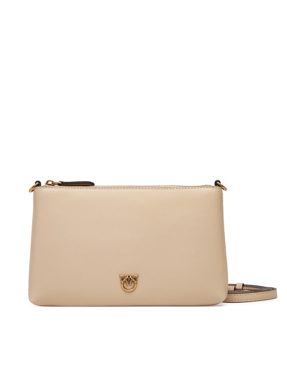PINKO Torebka PINKO Flat Horizontal Mini AI 25-26 104277 A0F1 Beżowy