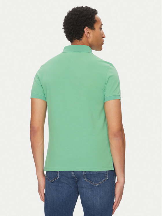 Tommy Hilfiger Tommy Hilfiger Polo marškinėliai 1985 MW0MW17771 Žalia Slim Fit