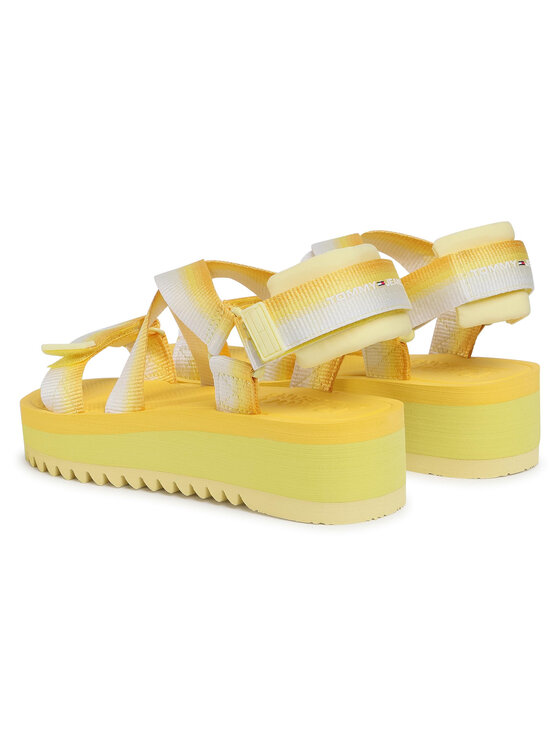 Tommy Jeans Sandalias Tommy Jeans Degrade Tape Flatform Sandal EN0EN00928 Amarillo