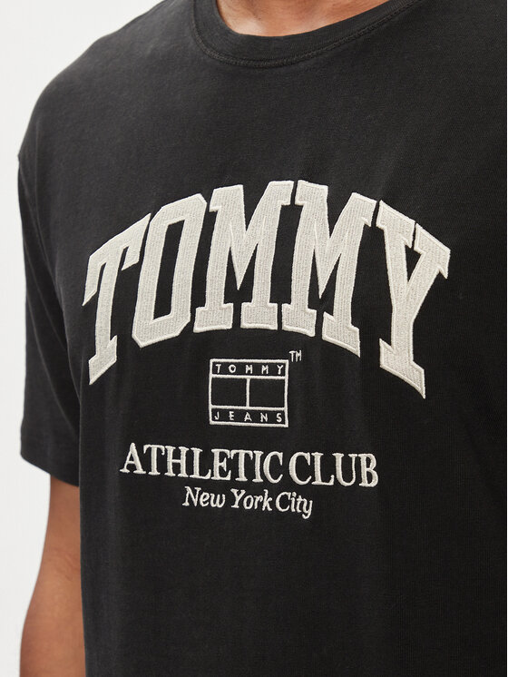 Tommy Jeans Tommy Jeans Marškinėliai Athletic Club DM0DM18557 Juoda Regular Fit
