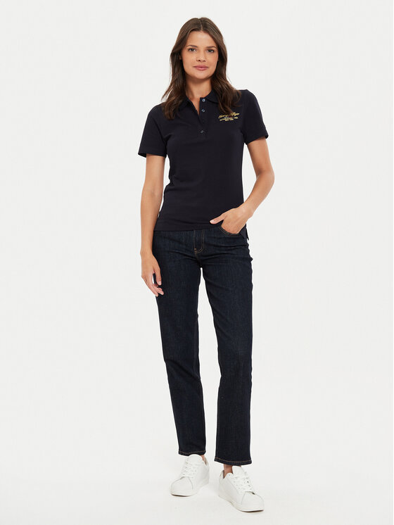 Tommy Hilfiger Tommy Hilfiger Polo Script WW0WW43624 Tamnoplava Slim Fit