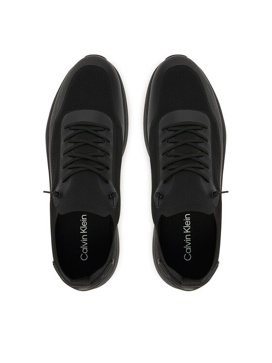 Calvin Klein Sneakers Calvin Klein Chunky Runner Lace Up Sock Knit YM0YM01457 Nero