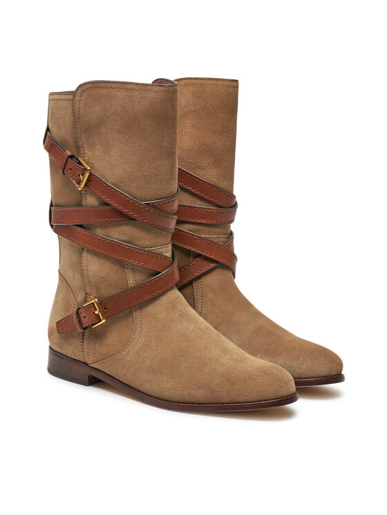 LAUREN RALPH LAUREN Polokozačky LAUREN RALPH LAUREN 802951233001 Hnědá