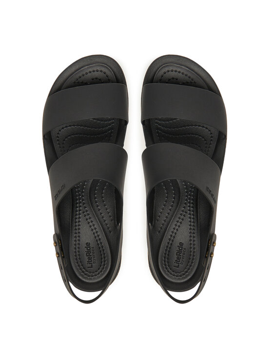 Crocs Босоніжки Crocs Brooklyn Cork Low Wedge 211144 Чорний