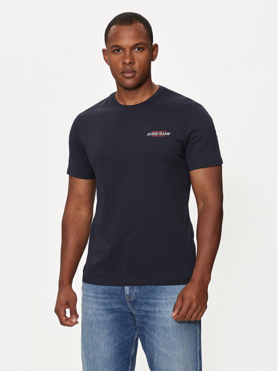 Guess Jeans Guess Jeans Футболка M4YI55 K8HM0 Cиній Slim Fit