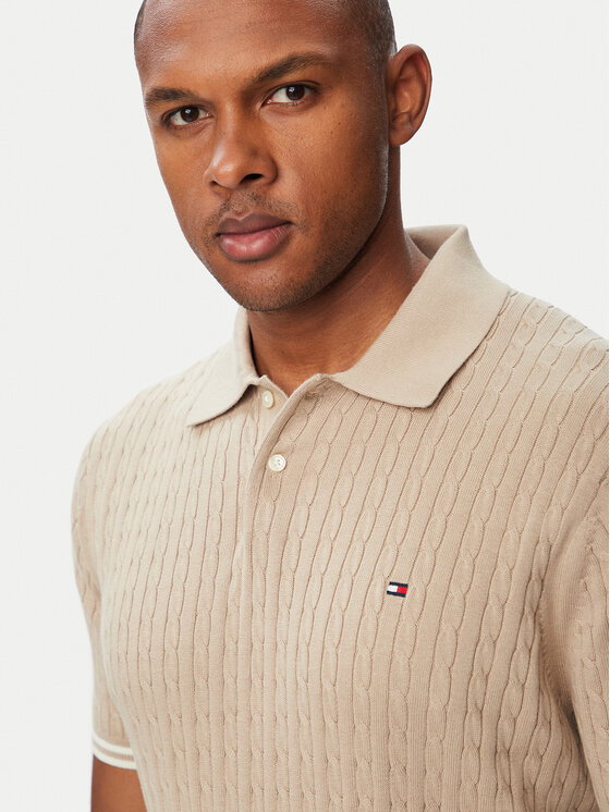 Tommy Hilfiger Tommy Hilfiger Polo MW0MW40701 Beige claro Regular Fit