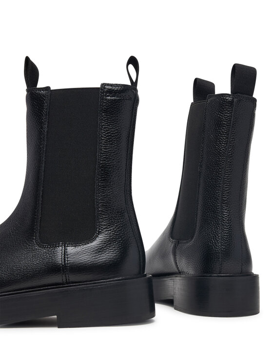 Calvin Klein Kotníková obuv s elastickým prvkem Calvin Klein Conc Welt Chelsea Boot Lth HW0HW03208 Černá
