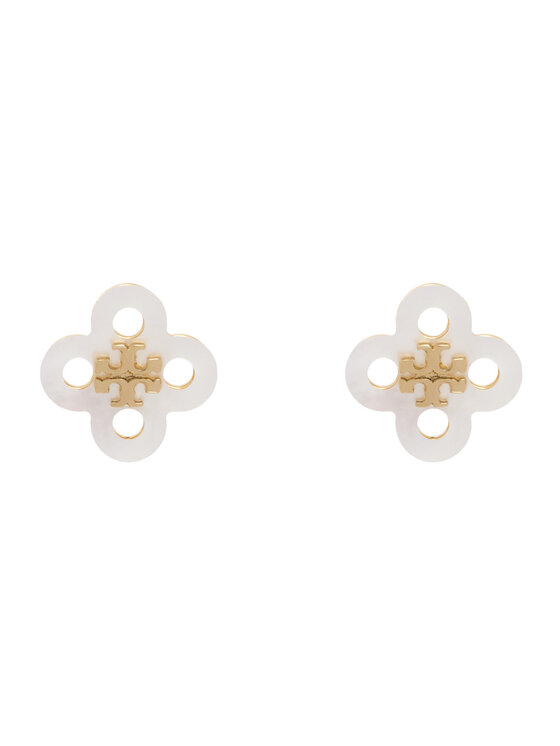 Tory Burch Сережки Tory Burch Clover Stud Earring 184411 Золотий