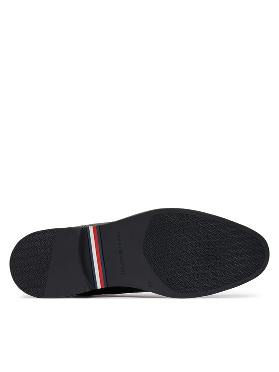 Tommy Hilfiger Sztyblety Tommy Hilfiger Corporate Dressy Lth Chelsea FM0FM05935 Czarny