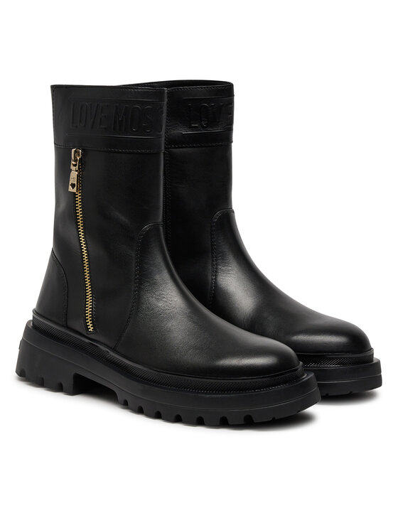 LOVE MOSCHINO Škornji LOVE MOSCHINO JA24245G0LIA0000 Črna