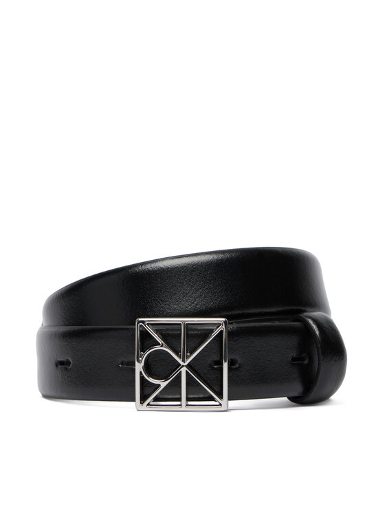 Calvin Klein Curea de Damă Calvin Klein Emblem Buckle 25Mm Fixed Smooth LV04F7072G Negru