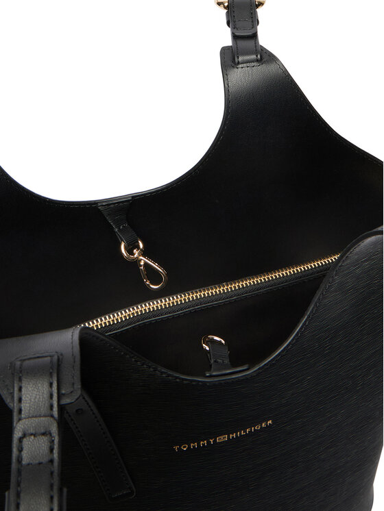 Tommy Hilfiger Дамска чанта Tommy Hilfiger Th Modern Tote AW0AW18618 Черен