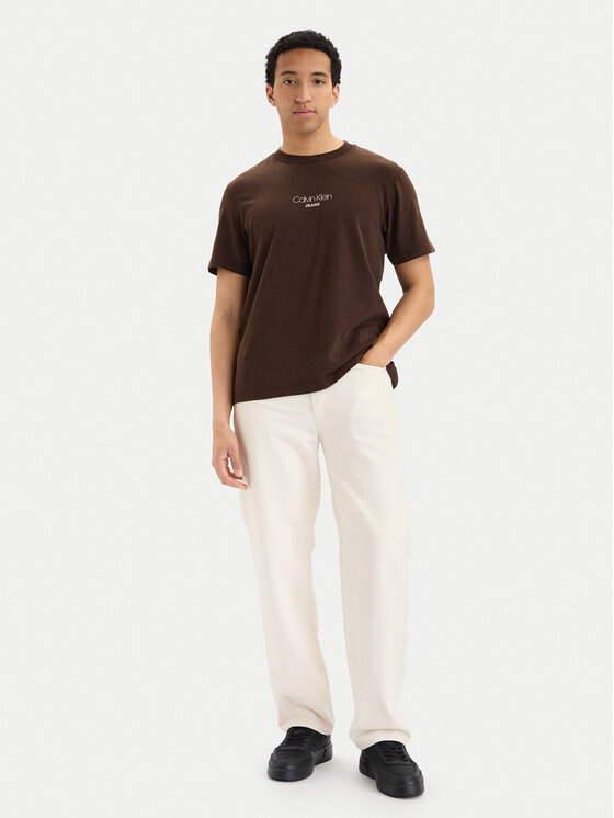Calvin Klein Jeans Calvin Klein Jeans Camiseta LV04RB824G Marrón oscuro Regular Fit
