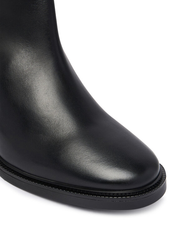Tommy Hilfiger Škornji Tommy Hilfiger TH Stud Heel Riding Ankle Boot FW0FW09552 Črna