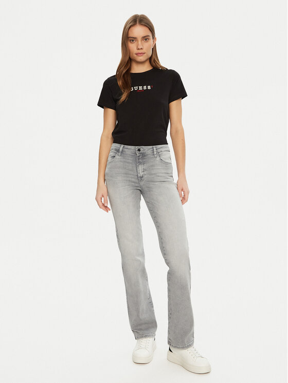 Guess Jeans Guess Jeans Футболка W5RI54 J1314 Чорний Regular Fit