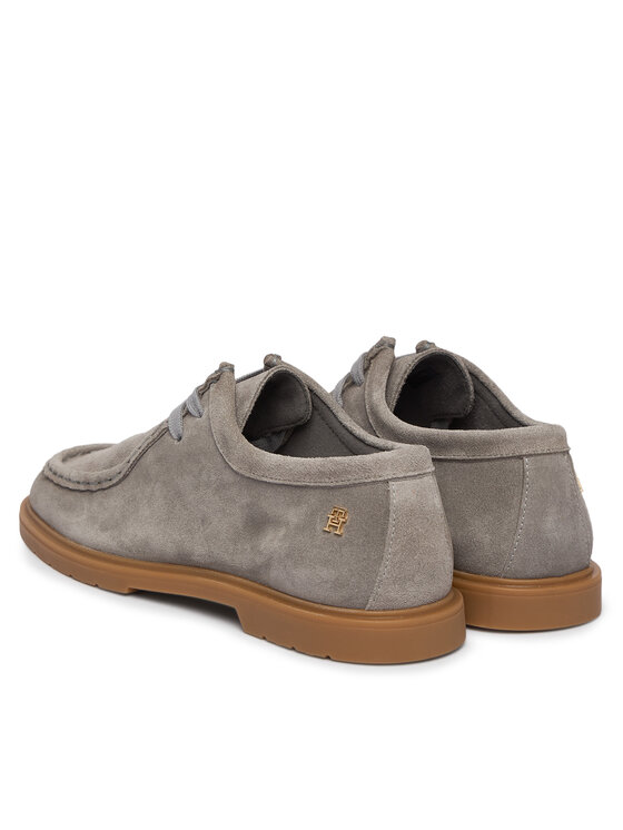 Tommy Hilfiger Polobotky Tommy Hilfiger Lightweight Suede Apron Toe FW0FW09262 Šedá