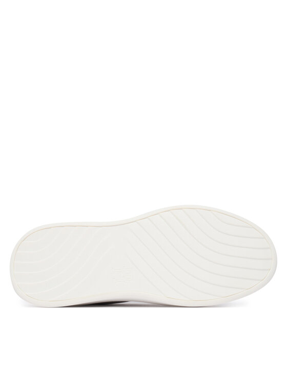 Tommy Hilfiger Laisvalaikio batai Tommy Hilfiger Th Satin Platform Sneaker FW0FW09307 Écru