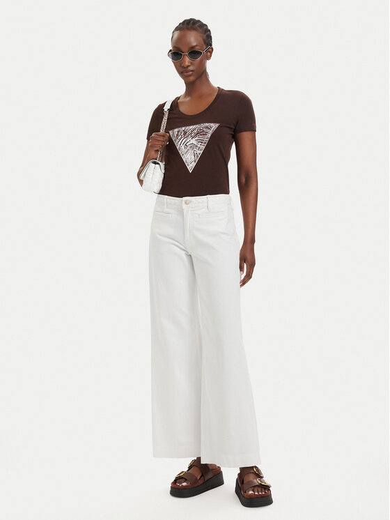 Guess Guess Футболка W6GI19 K3042 Коричневий Regular Fit