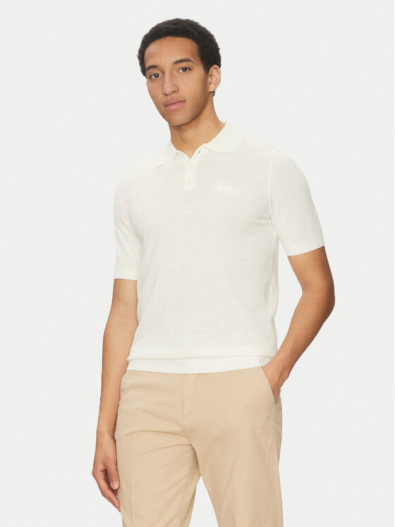 Robe di Kappa Robe di Kappa Polo marškinėliai Robe Giovani 65121IW Écru Regular Fit