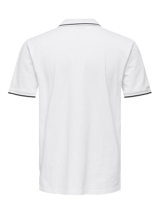 Only & Sons Only & Sons Поло Fletcher 22024827 Білий Regular Fit