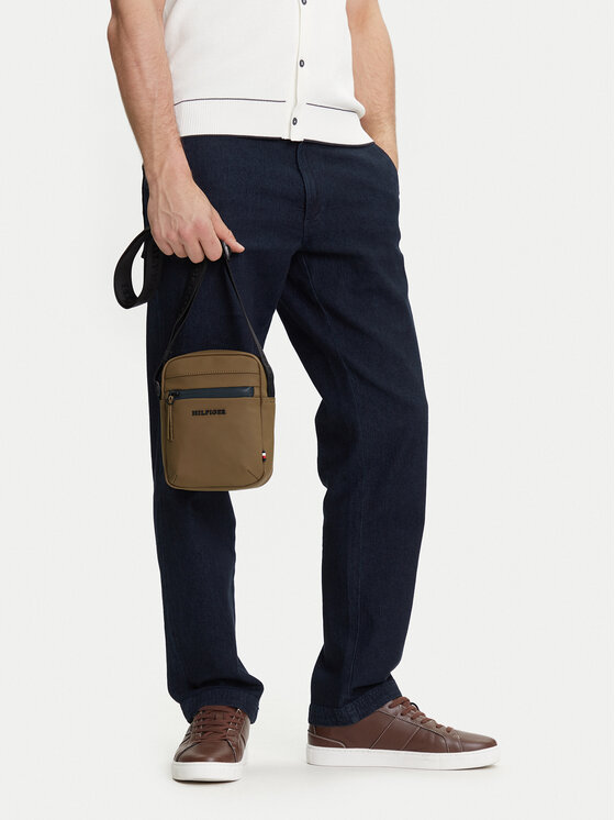 Tommy Hilfiger Τσαντάκι Tommy Hilfiger Th Tpu Mini Reporter AM0AM13498 Καφέ