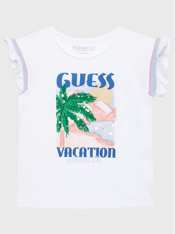 Guess Guess Футболка J3GI26 K8HM0 Білий Regular Fit