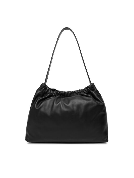 Tommy Hilfiger Borsetta Tommy Hilfiger Soft Leather Shoulder Bag AW0AW18307 Nero