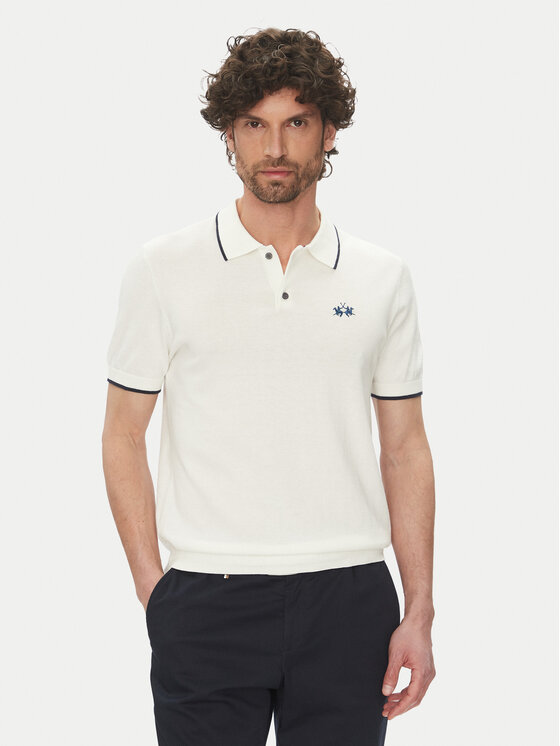 La Martina La Martina Поло Austin MAS001 YC041 Білий Regular Fit