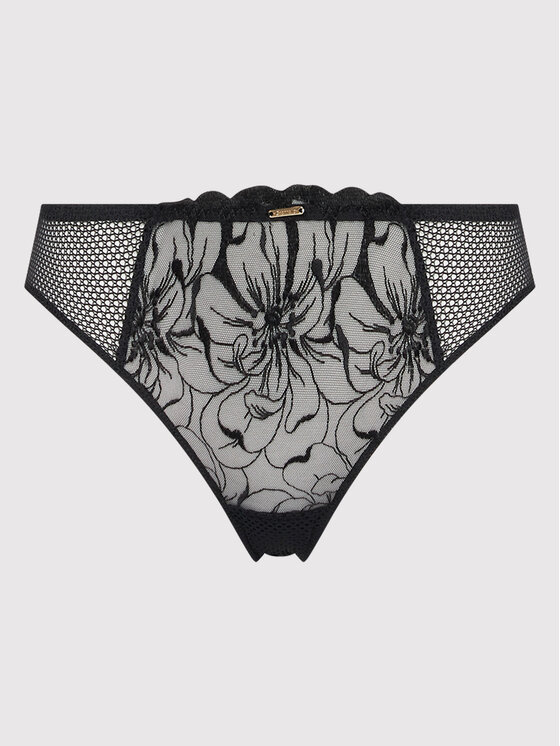 Chantelle Chantelle Стрінги Fleurs C12M90 Чорний